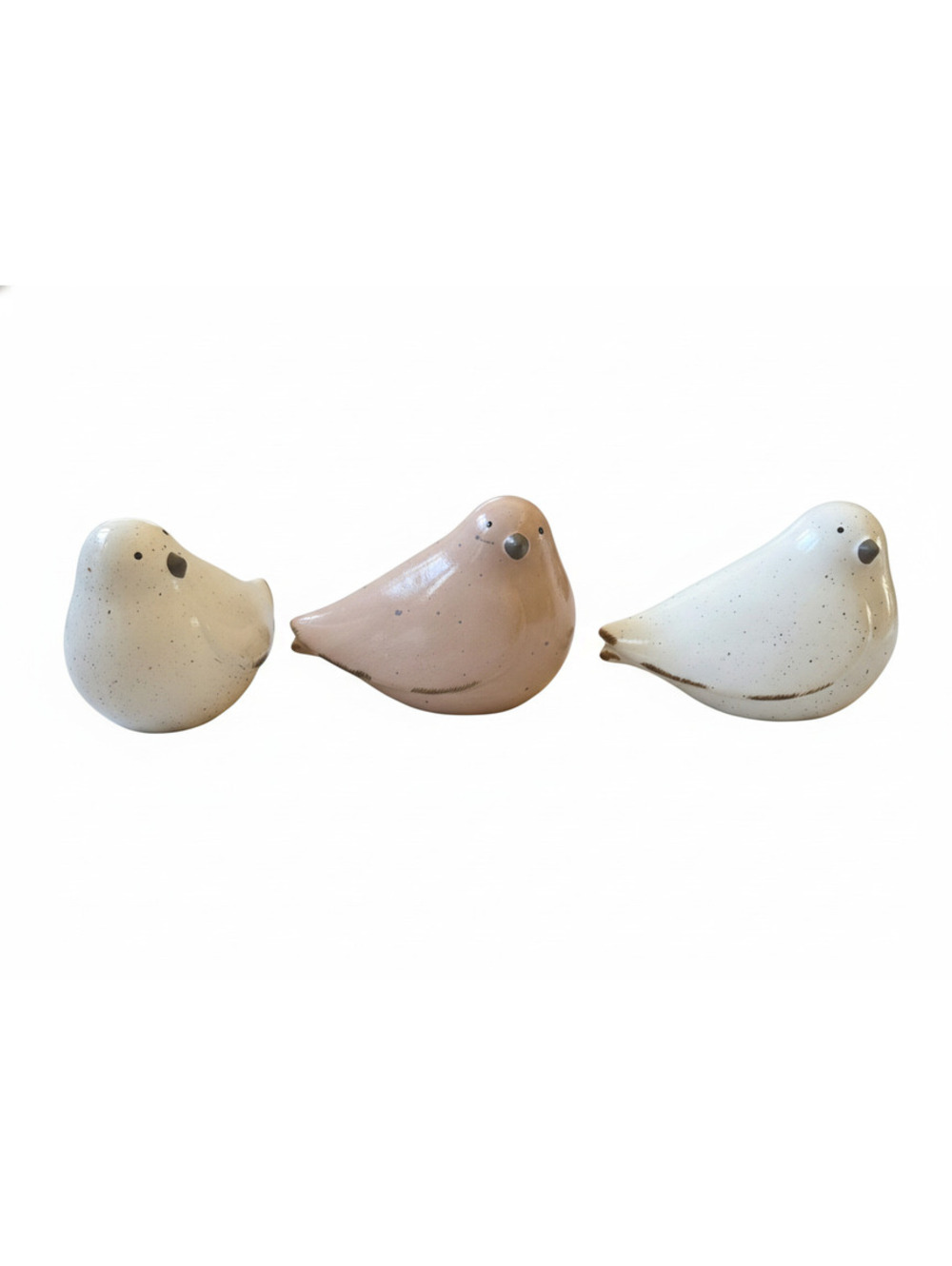 Set of 3 Ceramic Bird Figurines